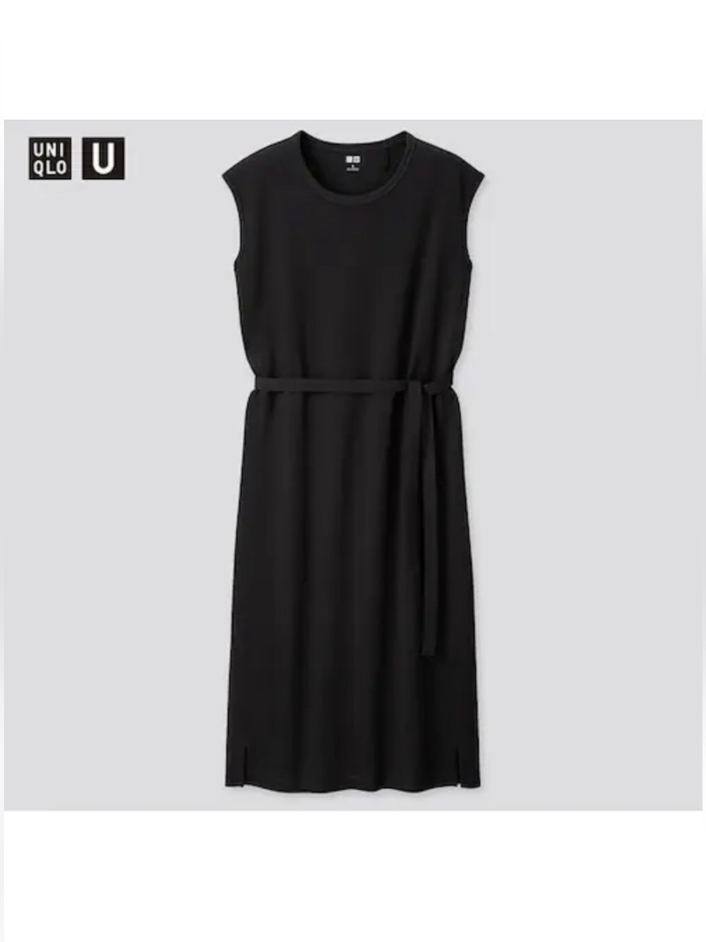UNIQLO Crew Neck Sleeveless Dress, Black, Size M, NWT